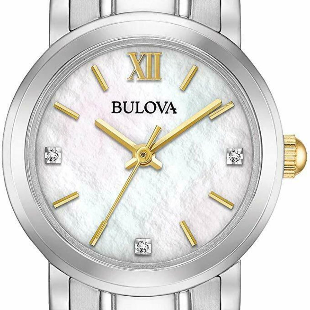 Bulova Diamond Quartz Watch Silver 26mm